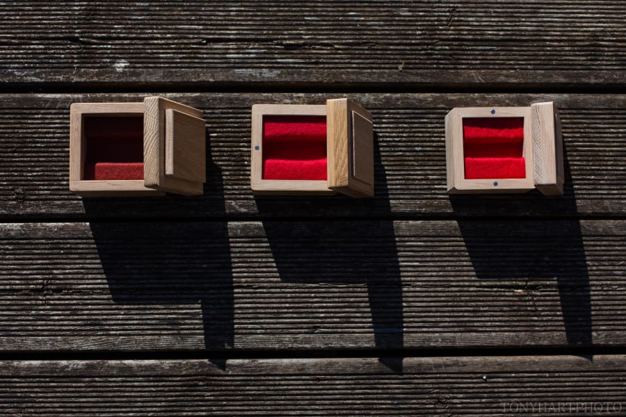 Oak USB Presentation Box - Overhead view