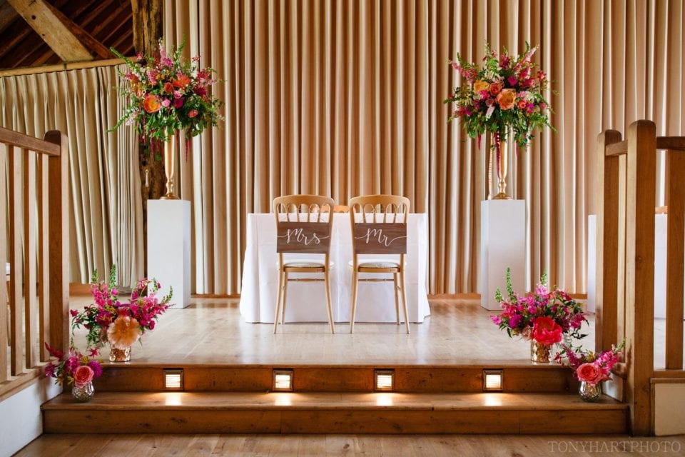 Bury Court Barn wedding - Stunning blooms by Hannah Berry Flowers
