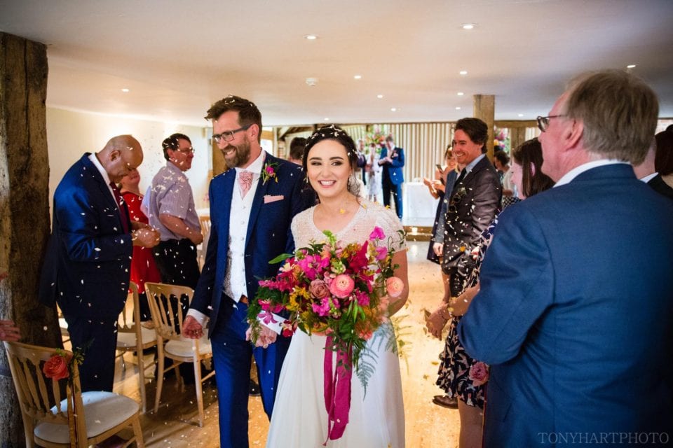 Bury Court Barn wedding ceremony