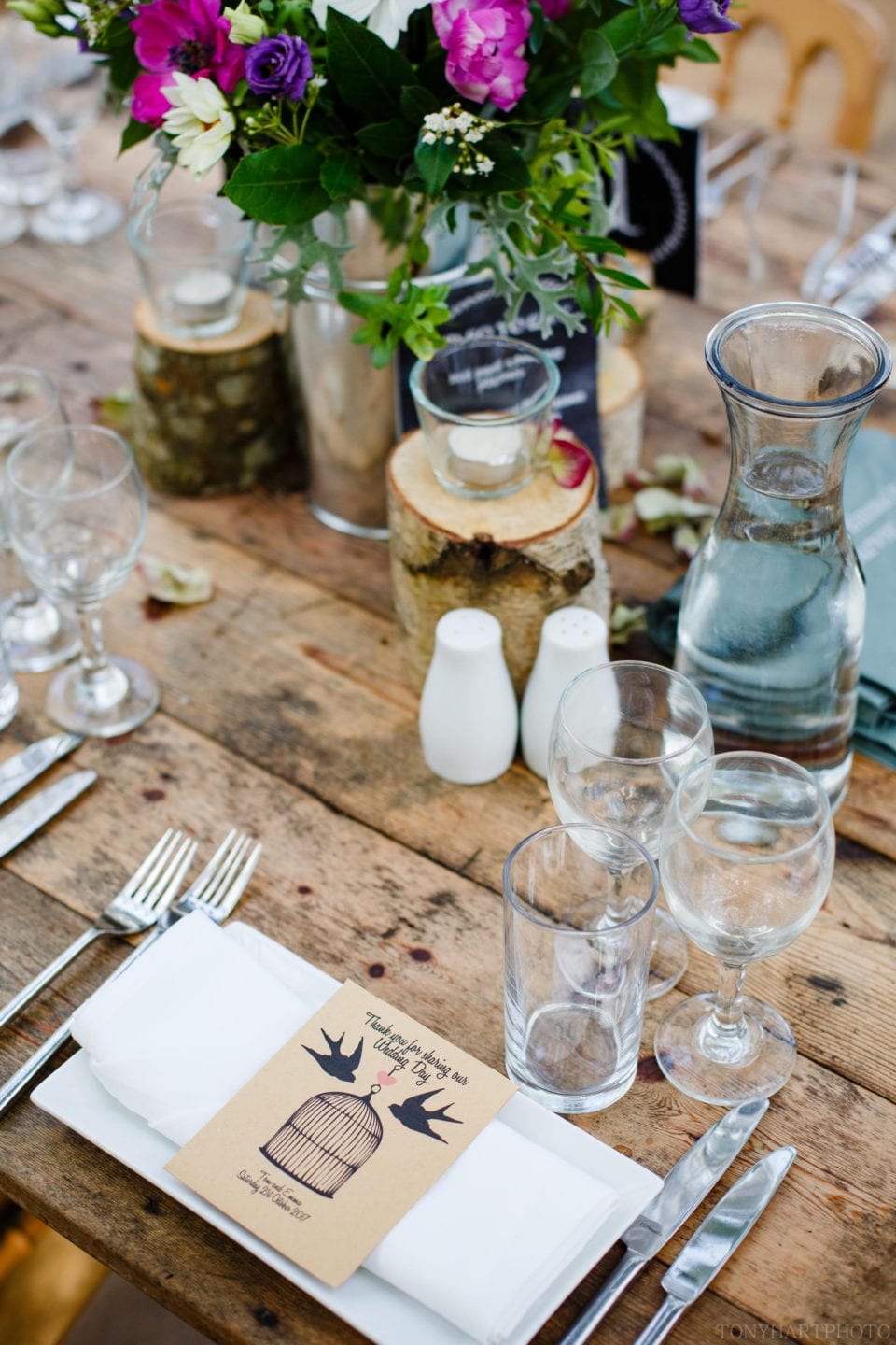 West Green House Wedding - Table setup