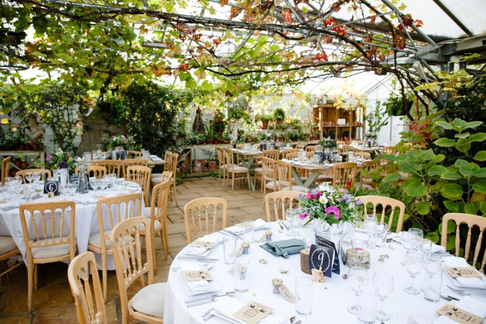 West Green House Wedding - Greenhouse decor