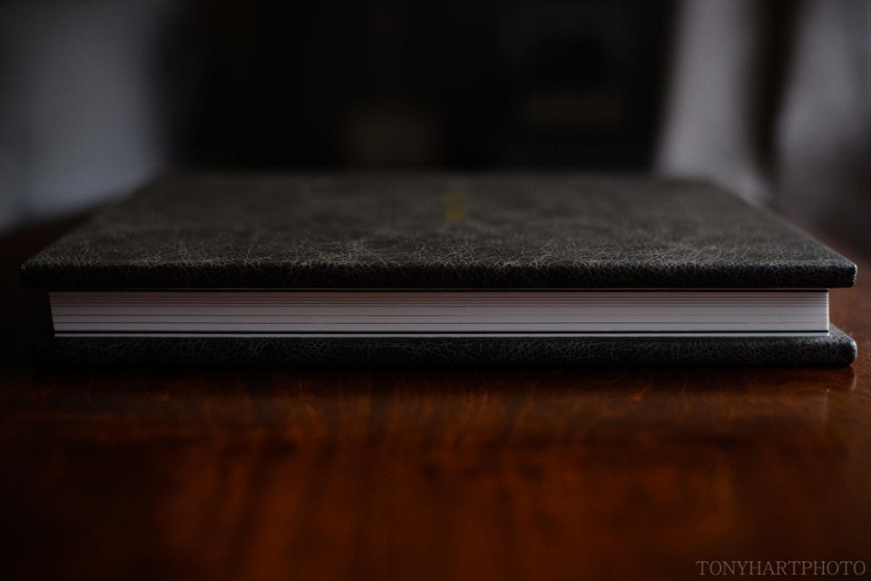 Profile view of the wedding album