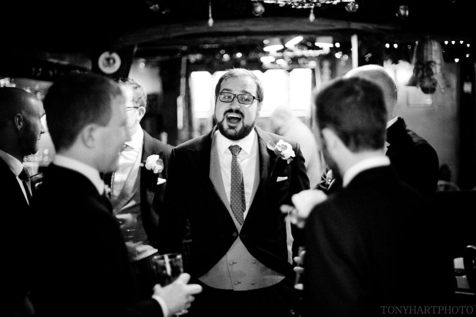 Groomsmen in the pub