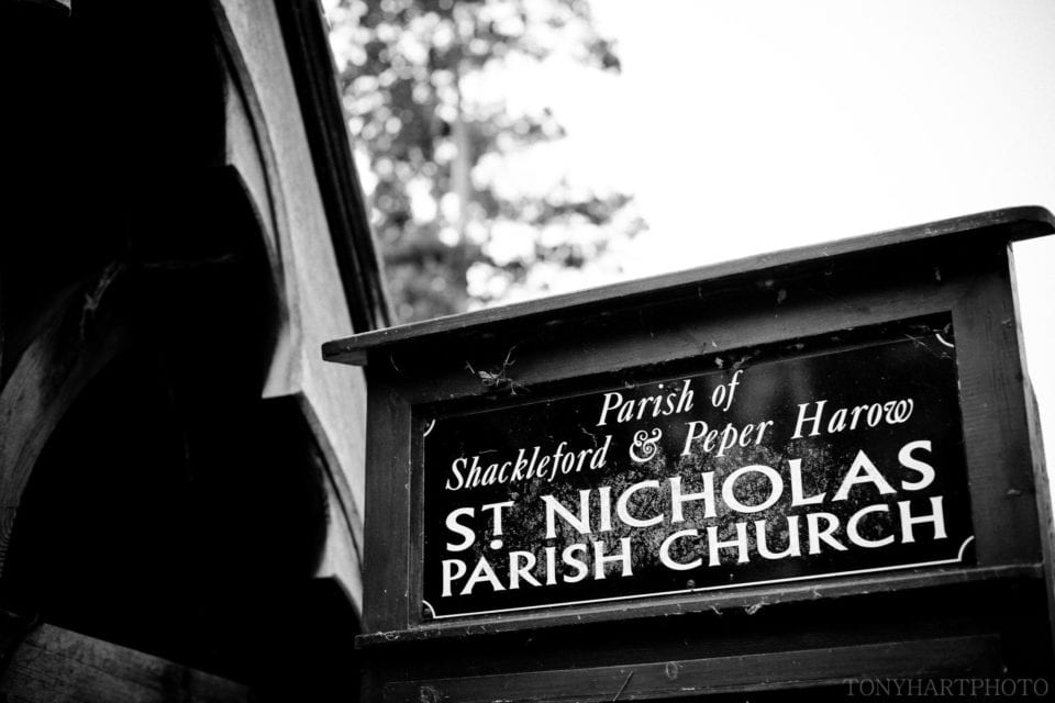 St Nicholas' Church Peper Harow Sign