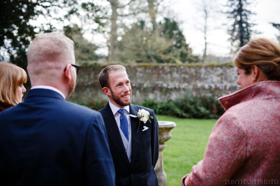 Rich chatting to guests