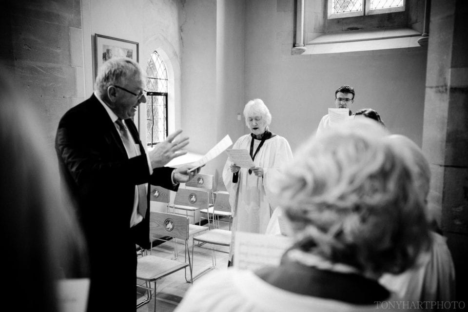 Choir rehearsals before the ceremony