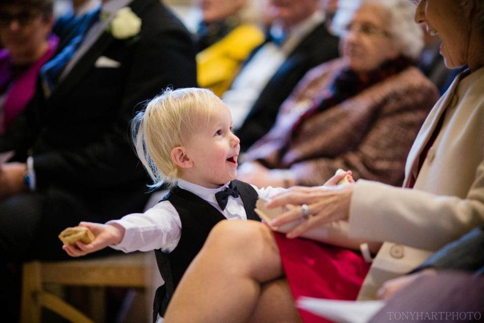 Pageboy during the wedding ceremony
