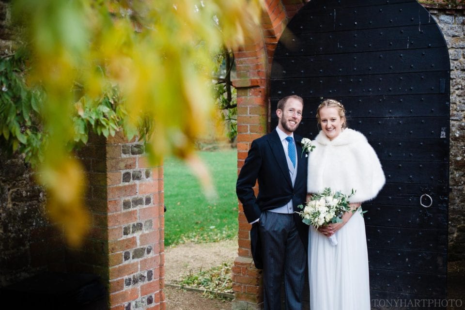 Winter wedding portraits at Loseley Park