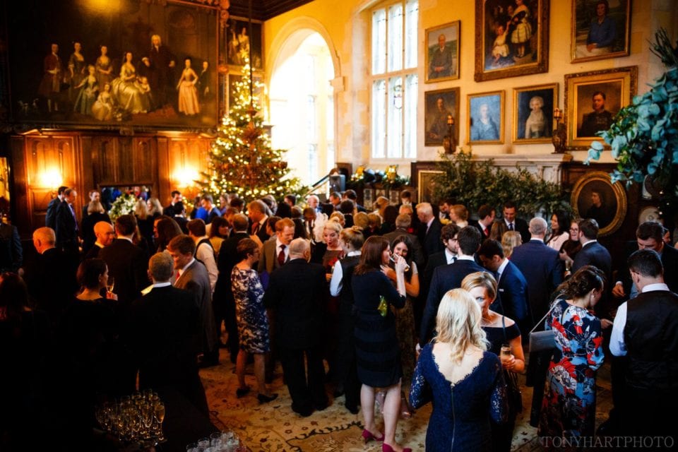 The Great Hall during a Winter wedding at Loseley Park