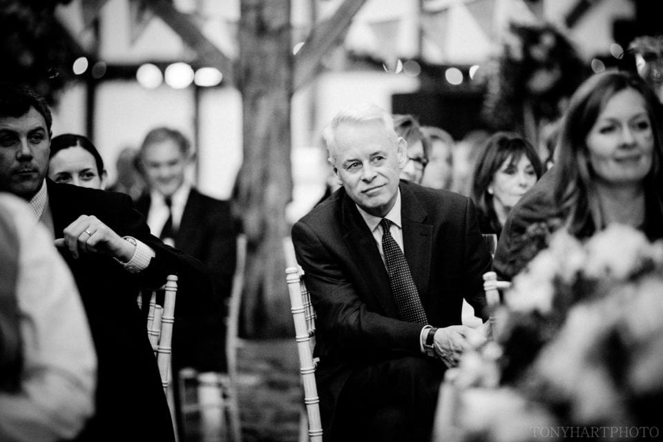 Wedding guest during the speeeches