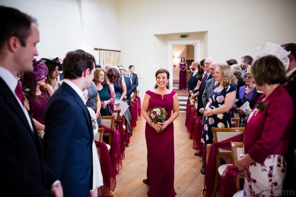 Wide shot of the Lantern Hall as the Bridesmaids arrive