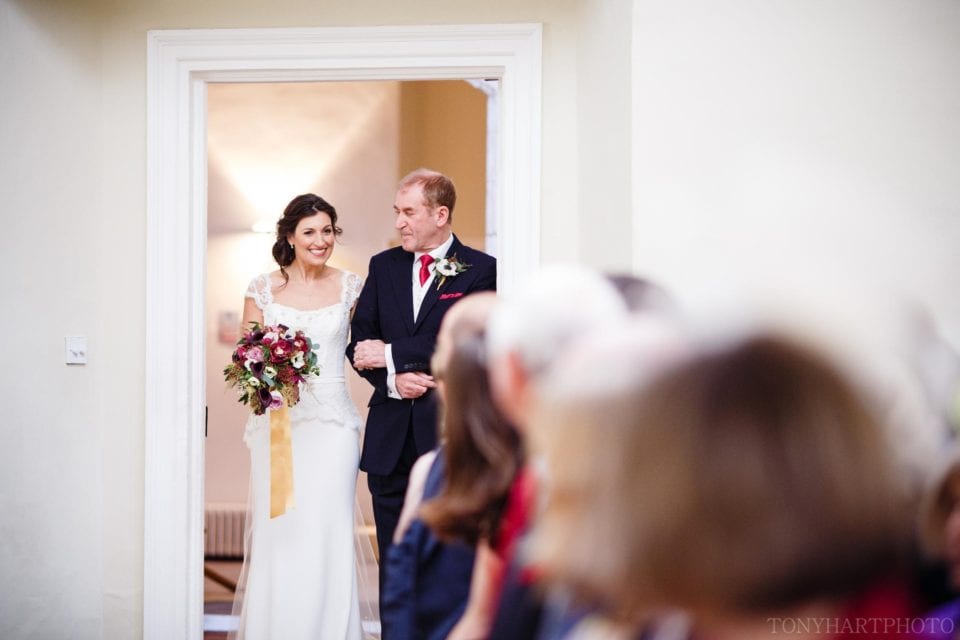 Jenn about to make her entrance into the Lantern Hall