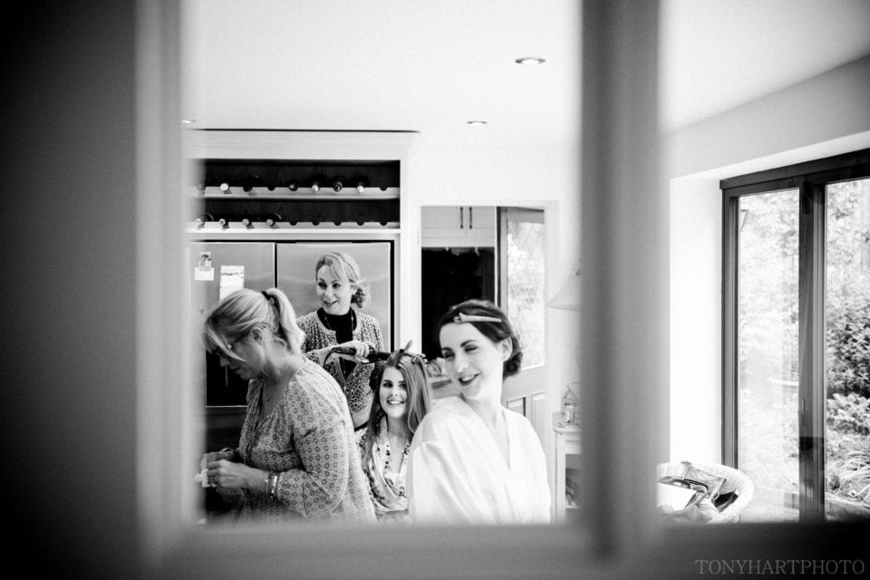 Bride getting ready