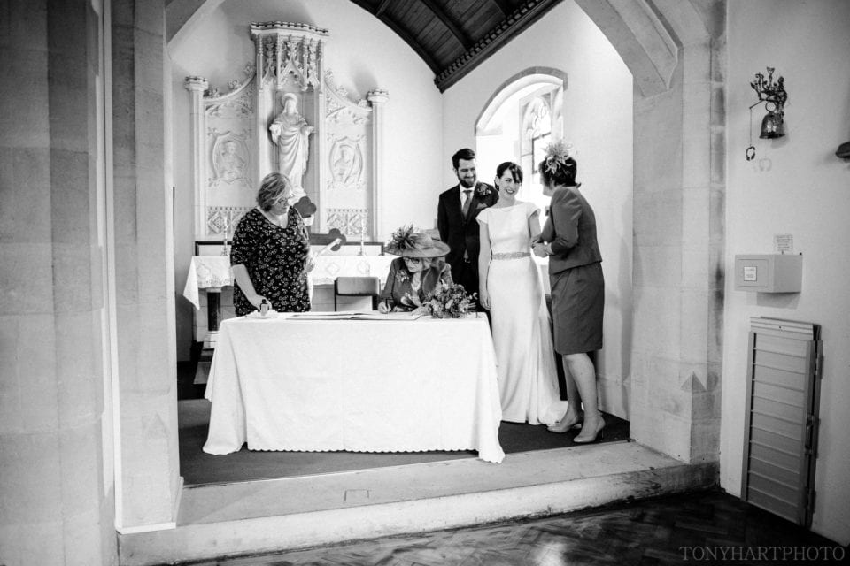 Signing the register