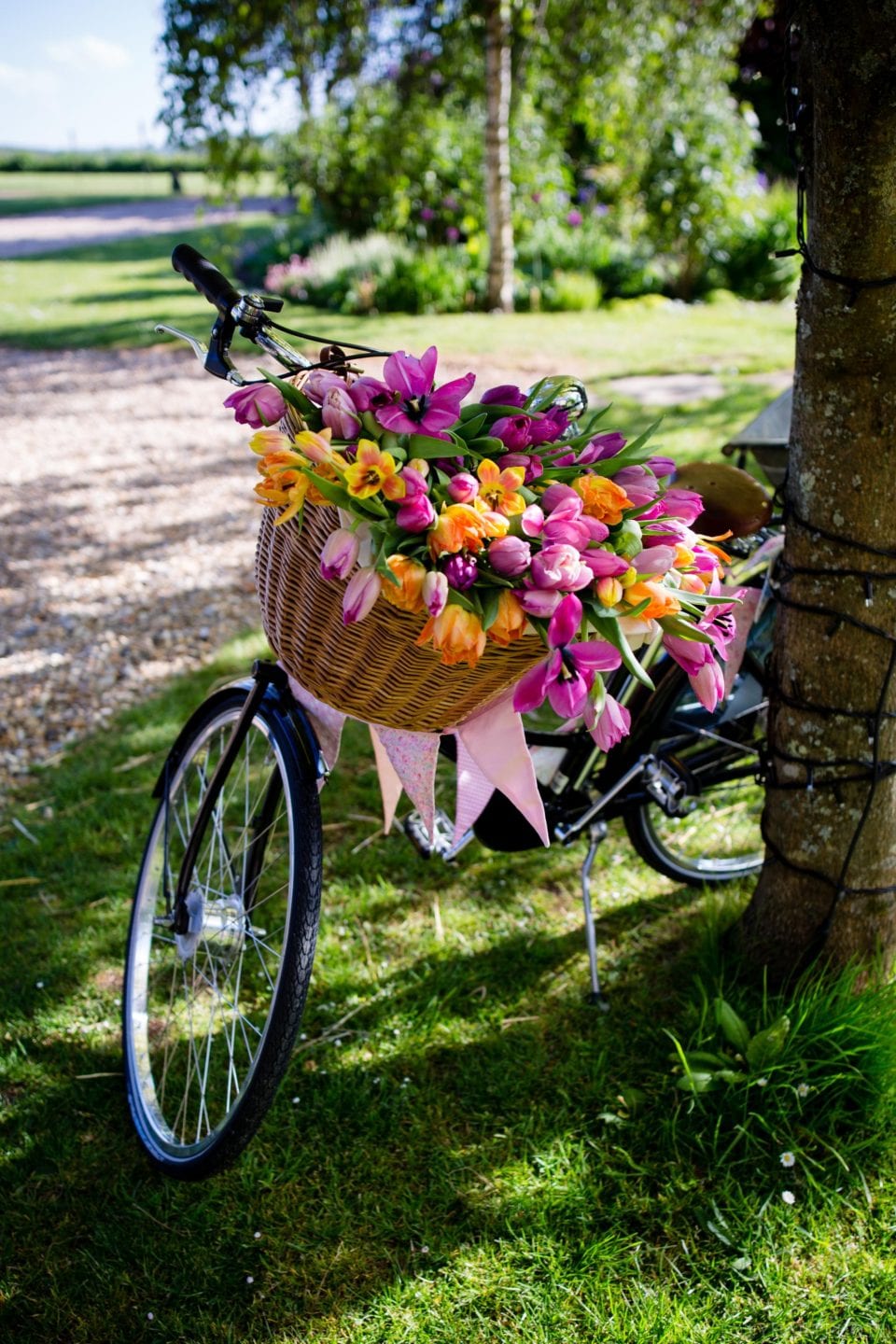 Long Ban bicycle wedding flowers