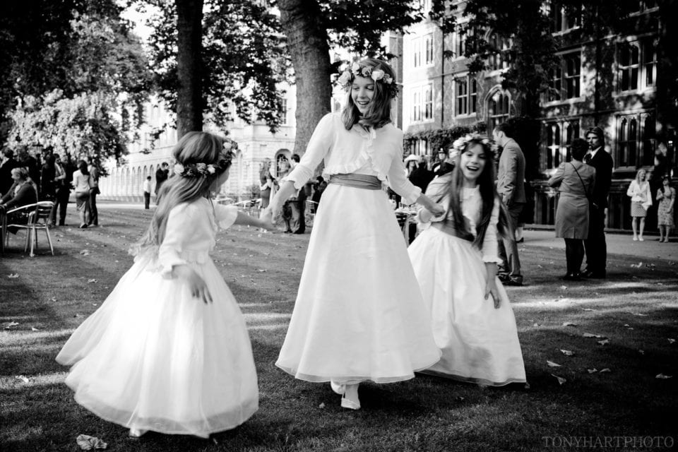 Bridesmaids playing at a Lincoln's Inn Fields wedding