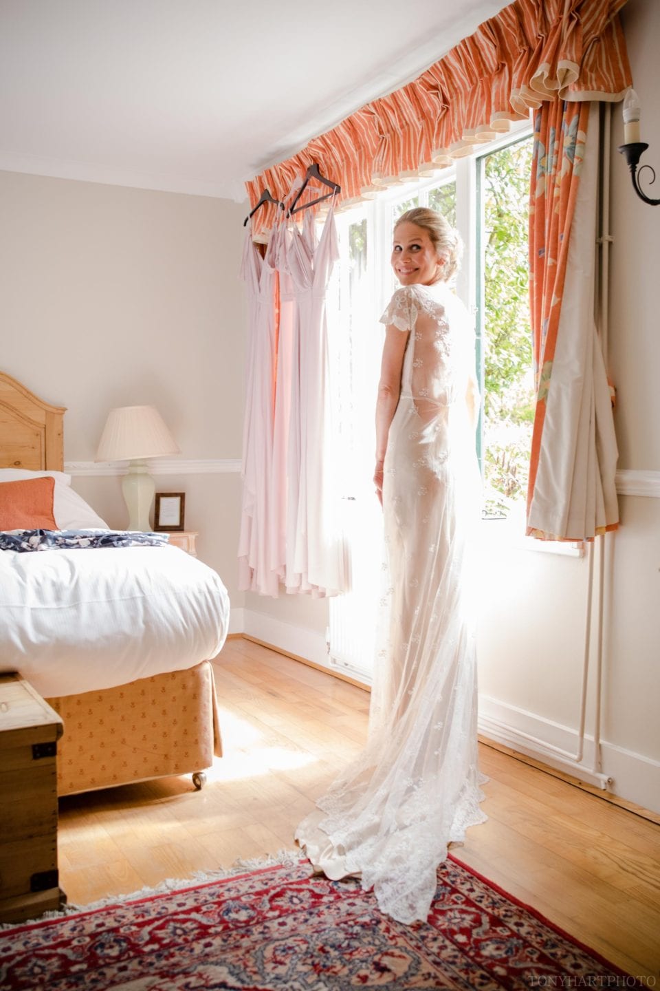 Grace in her beautiful Jane Bourvis couture dress