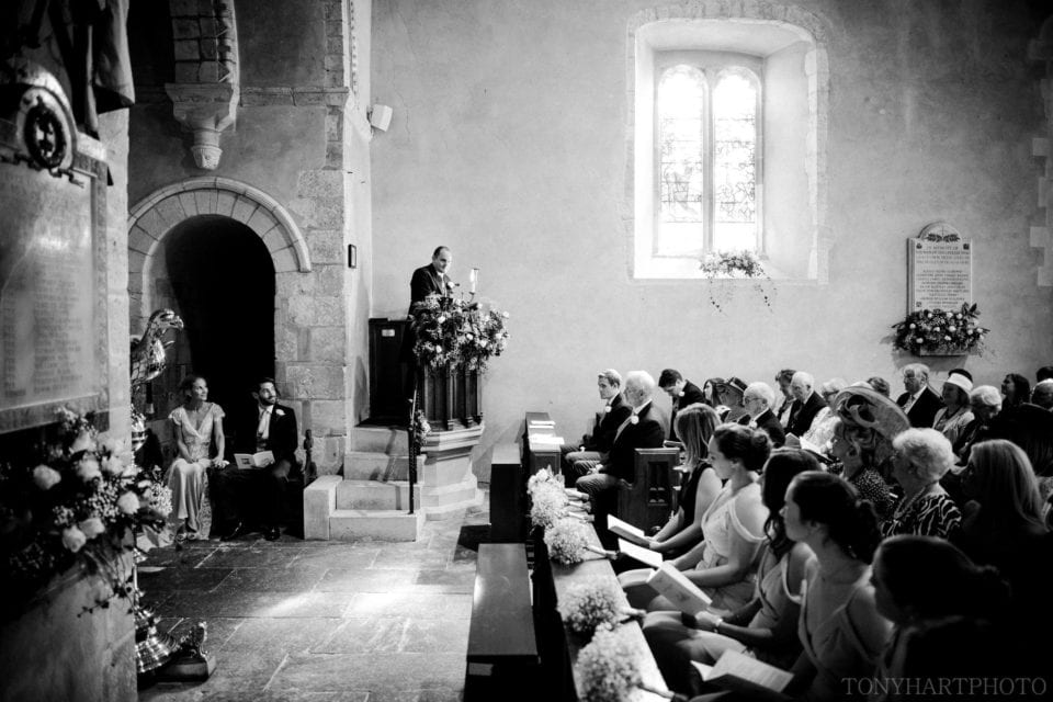 Wedding ceremony at Shipley Church