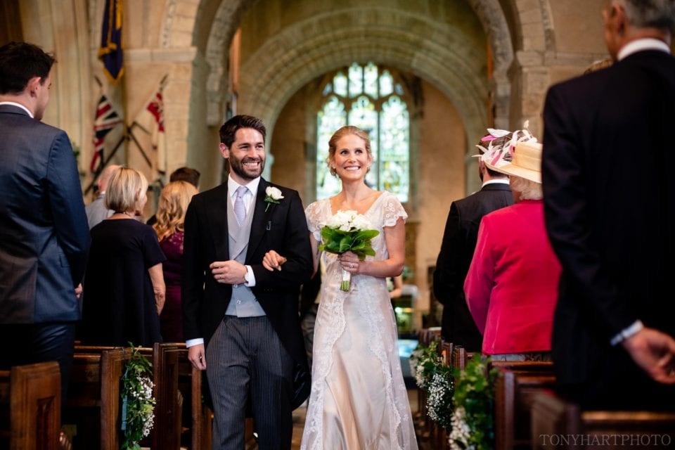Just married at Shipley Church