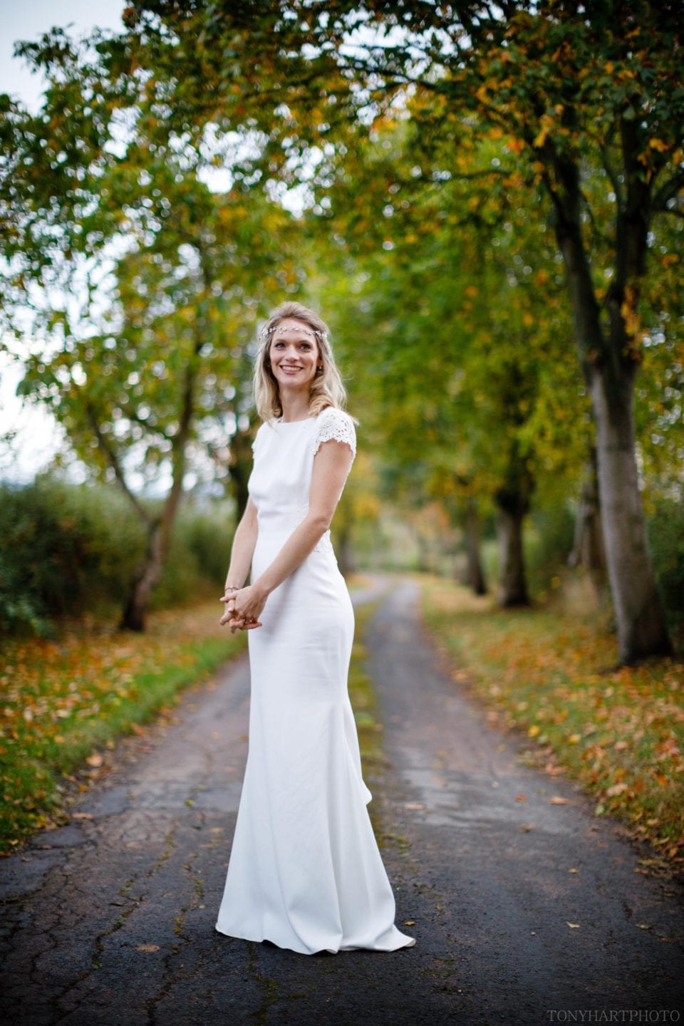 Bride Anna wearing her Rime Arodaky dress