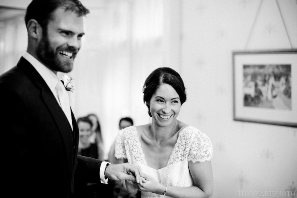 Giggles during the ceremony