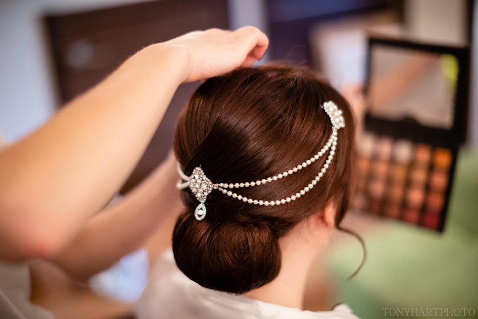 Northbrook Park Wedding Photography - Amazing bridal hairpiece