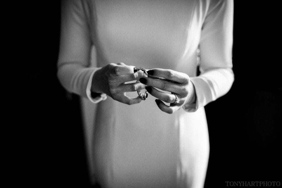 Jemima putting her bracelet on