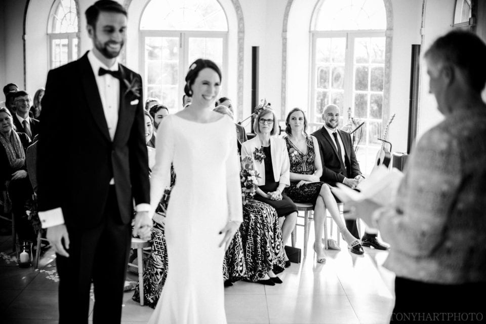 Wedding ceremony in The Vine Room at Northbrook Park