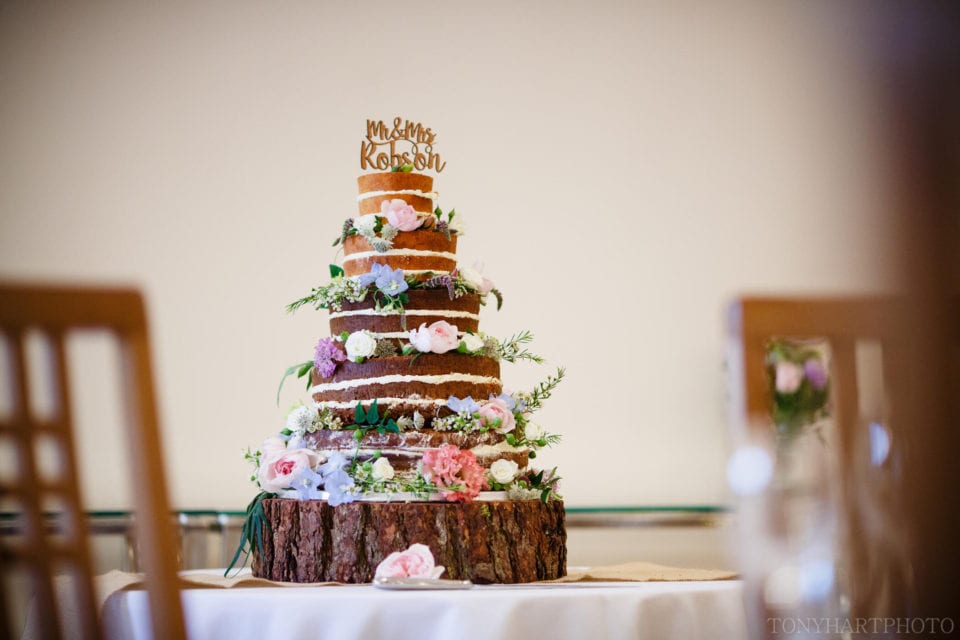 Emma and Tom's wedding cake