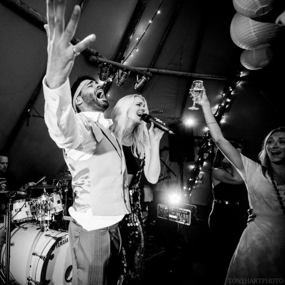 Groom Jumbo goes large at the Tipi wedding!