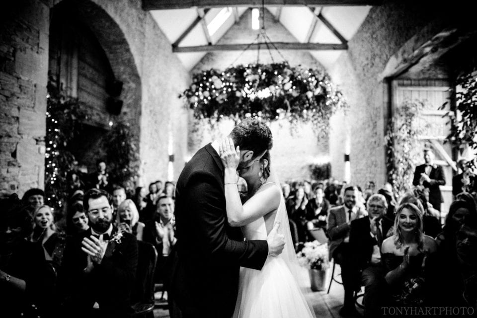First kiss at Stone Barn