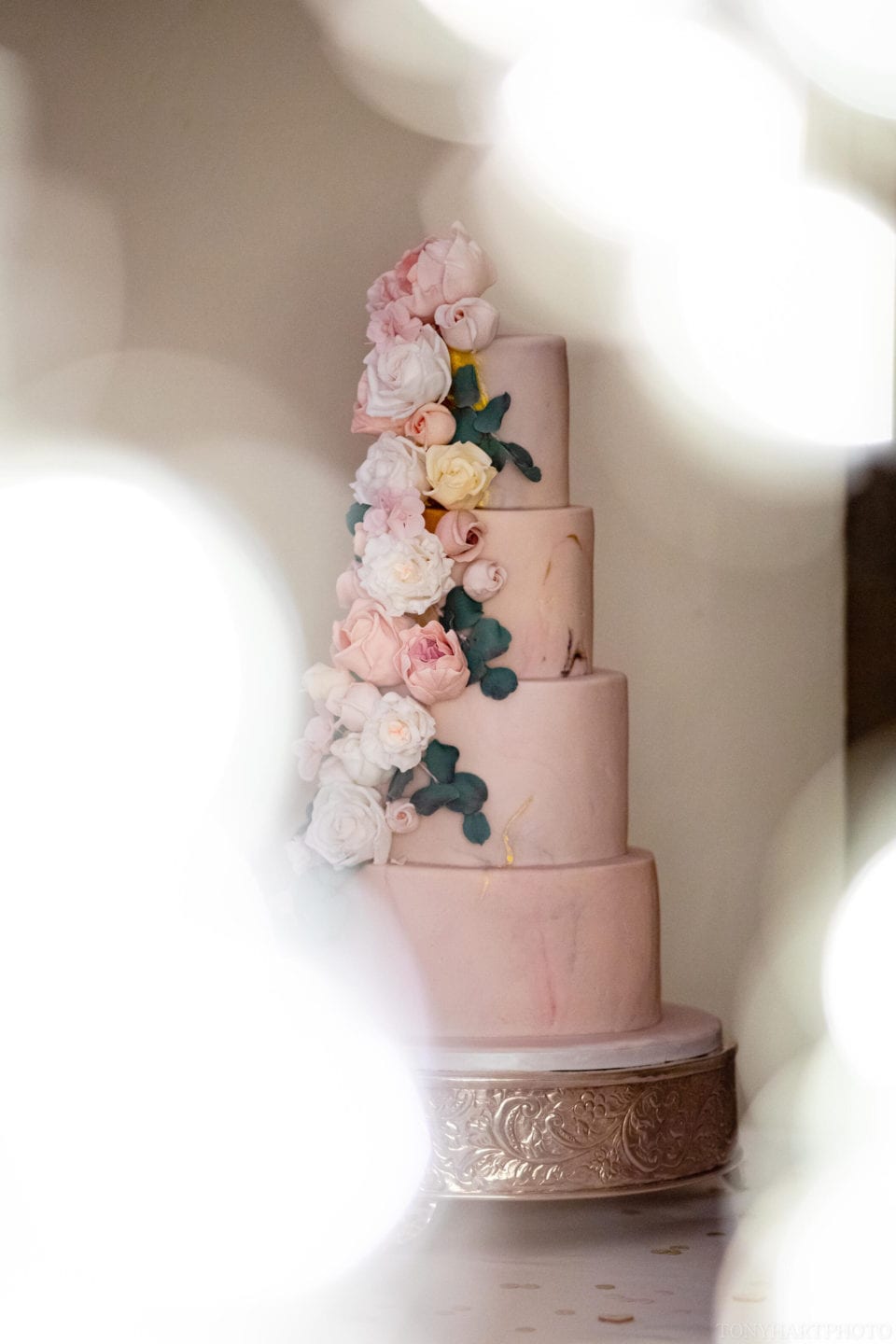 Wedding cake by Gifted Heart Cakes at Farnham Castle