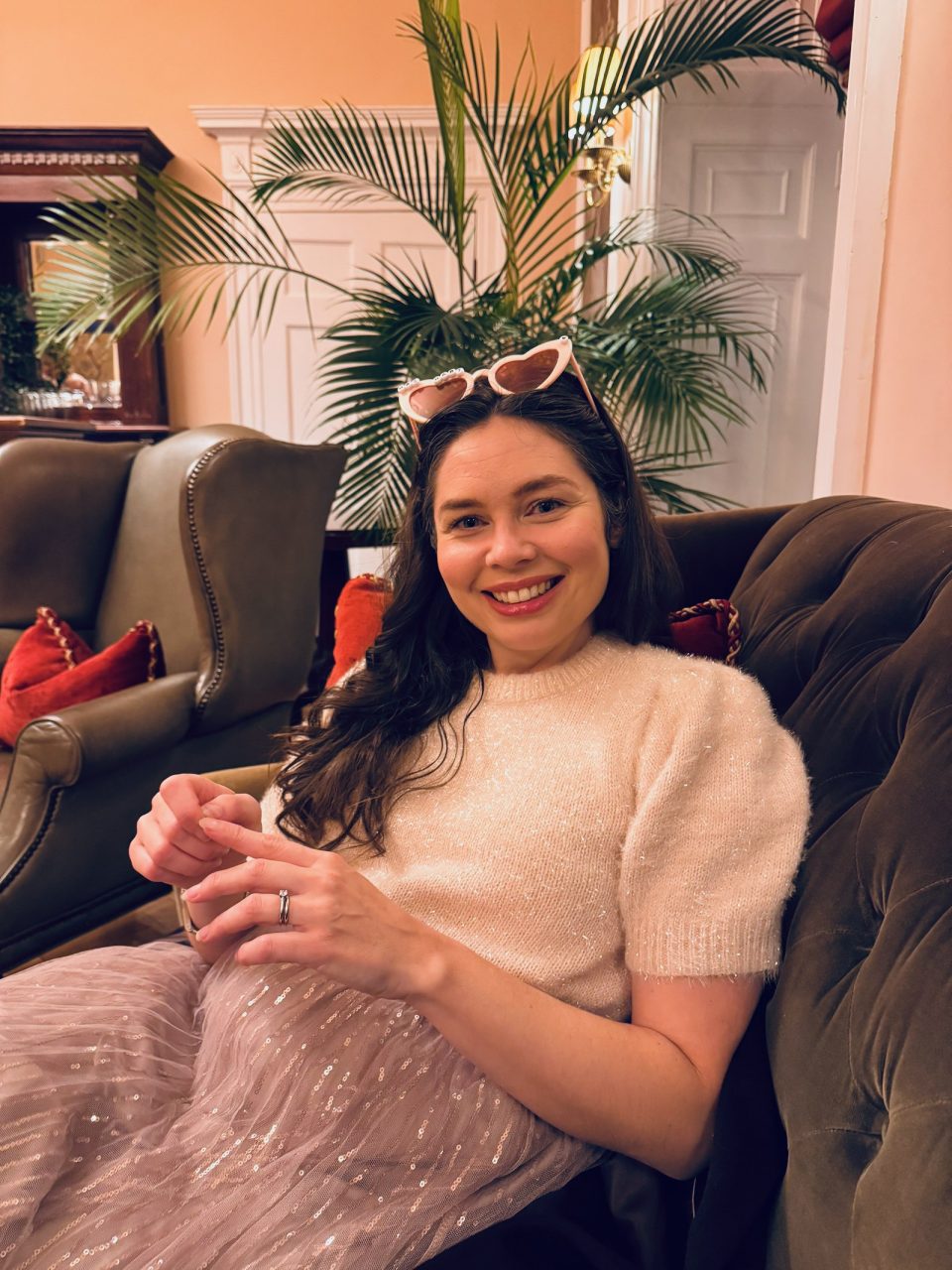 The photographer's other half relaxes with a drink.